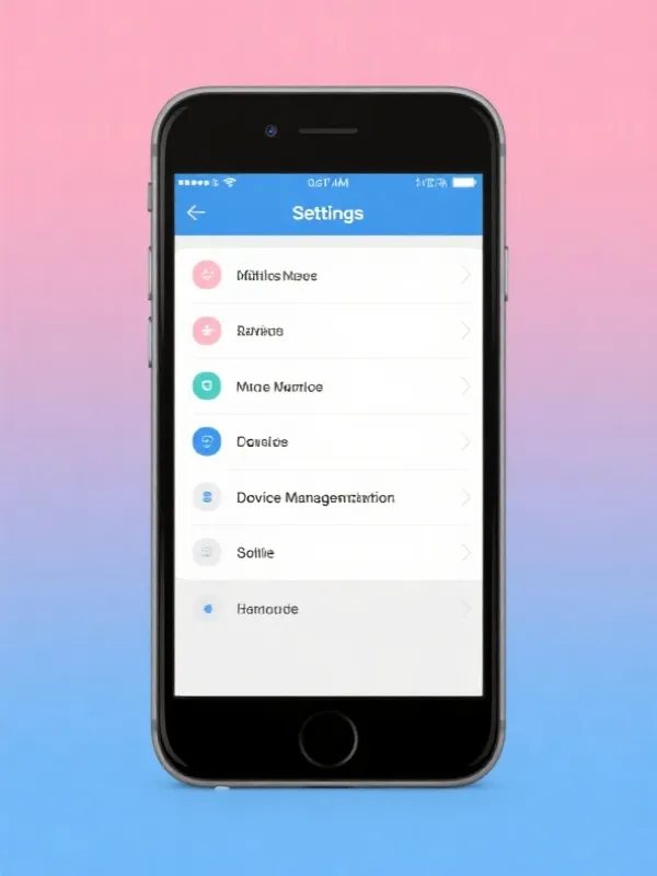 iOS设备管理设置